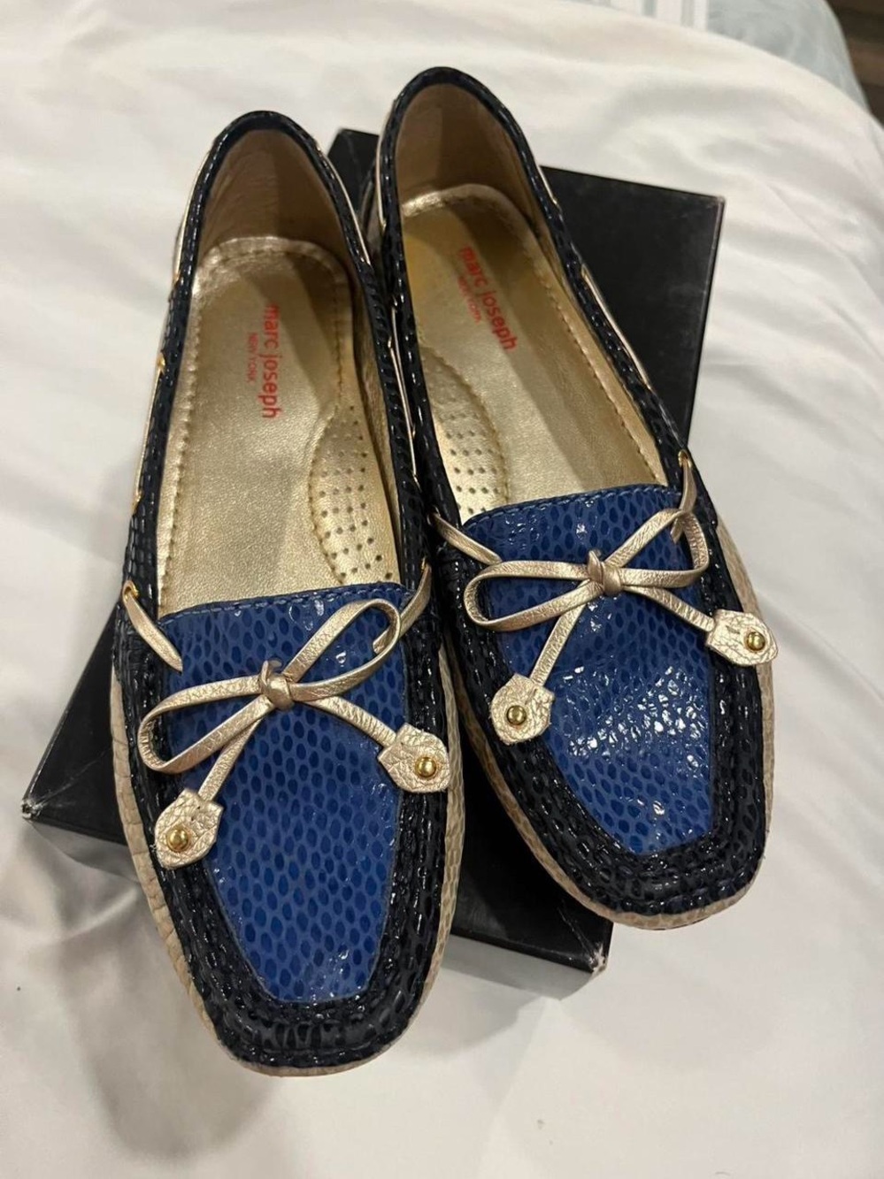 Marc Joseph Royal Blue & Navy Women’s Moccasin Loafers